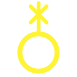 non-binary genderqueer yellow symbol